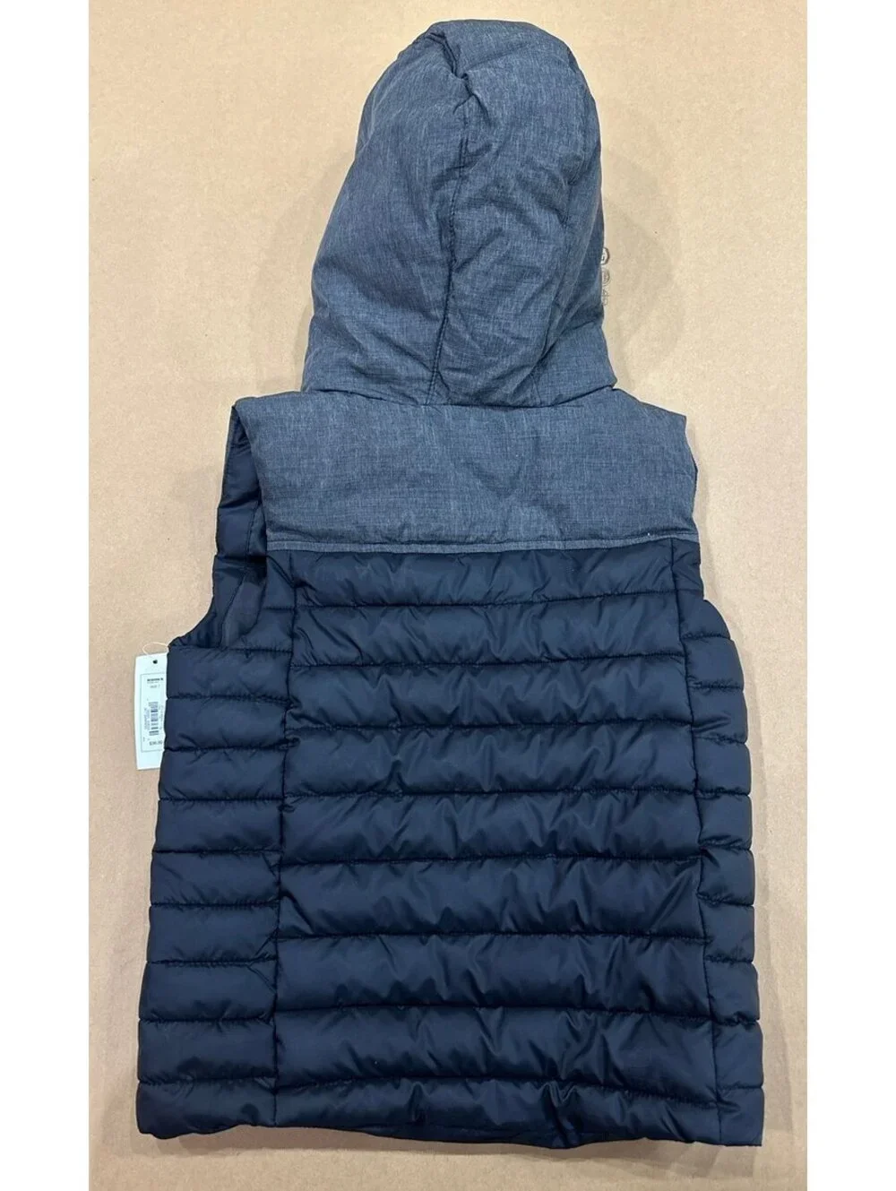 NEW Sonoma Vest with Hood black and grey size 7